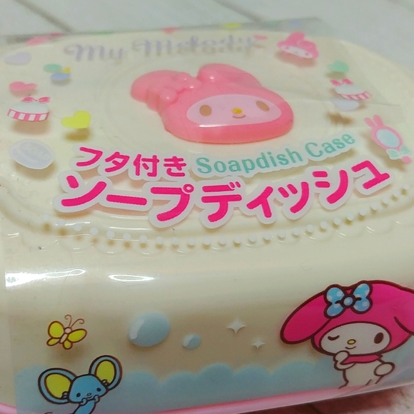 NEW Sanrio My Melody Plastic Soap Dish with Lid from Japan - Picture 3 of 4